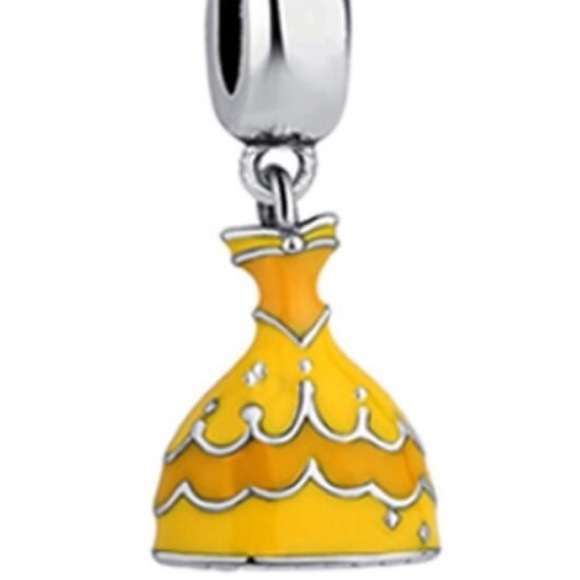 925 Silver and Enamel Princess Belle Charm - Picture 1 of 2